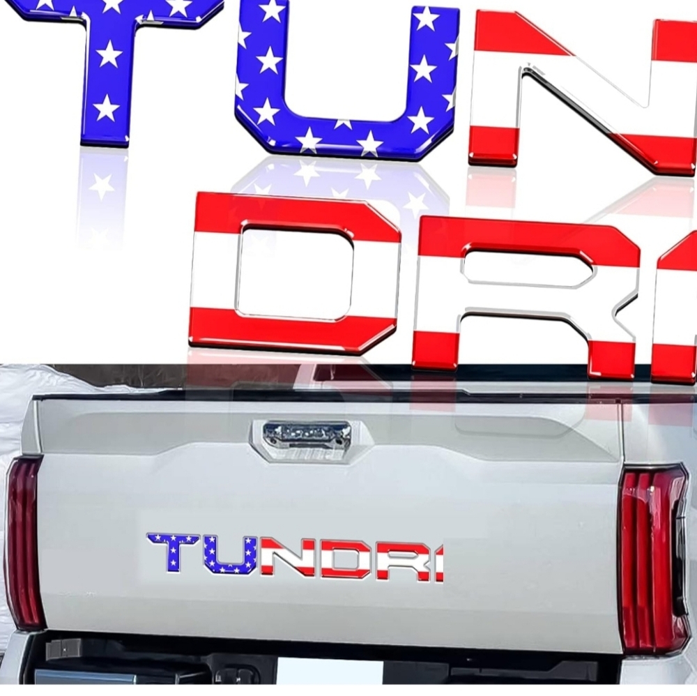 Tailgate Flag letter for Toyot Tundr.